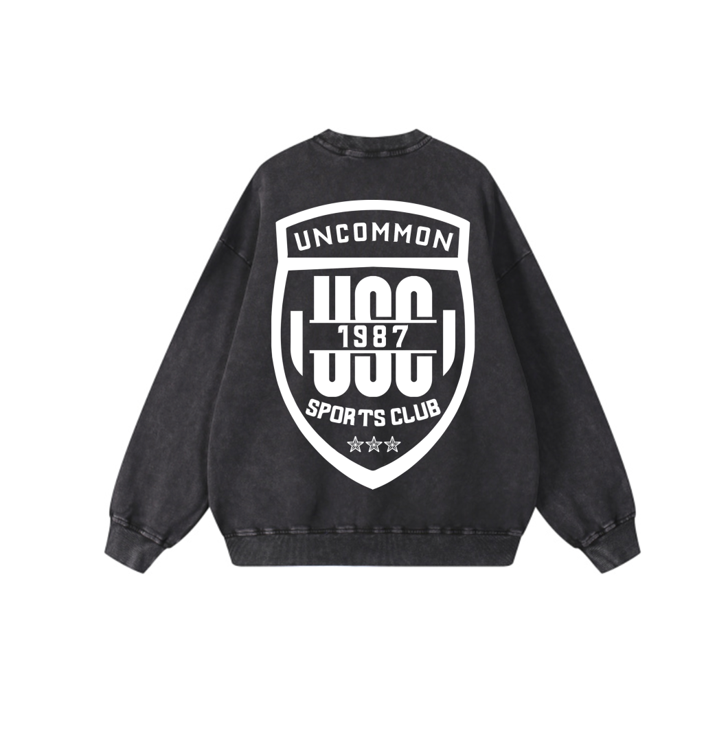 UNCOMMON SPORTS CLUB STONE WASH CREWNECK