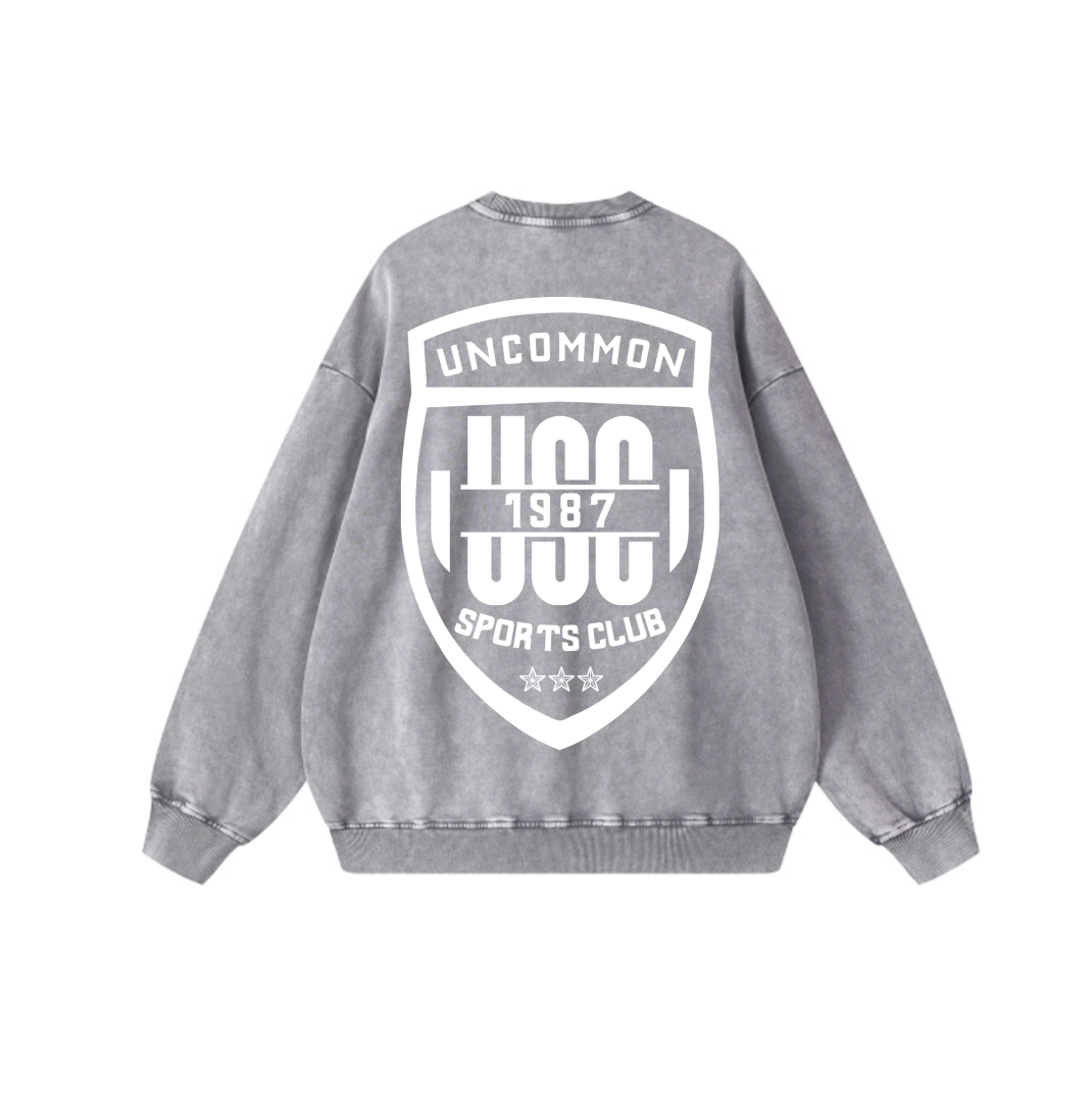 UNCOMMON SPORTS CLUB STONE WASH CREWNECK