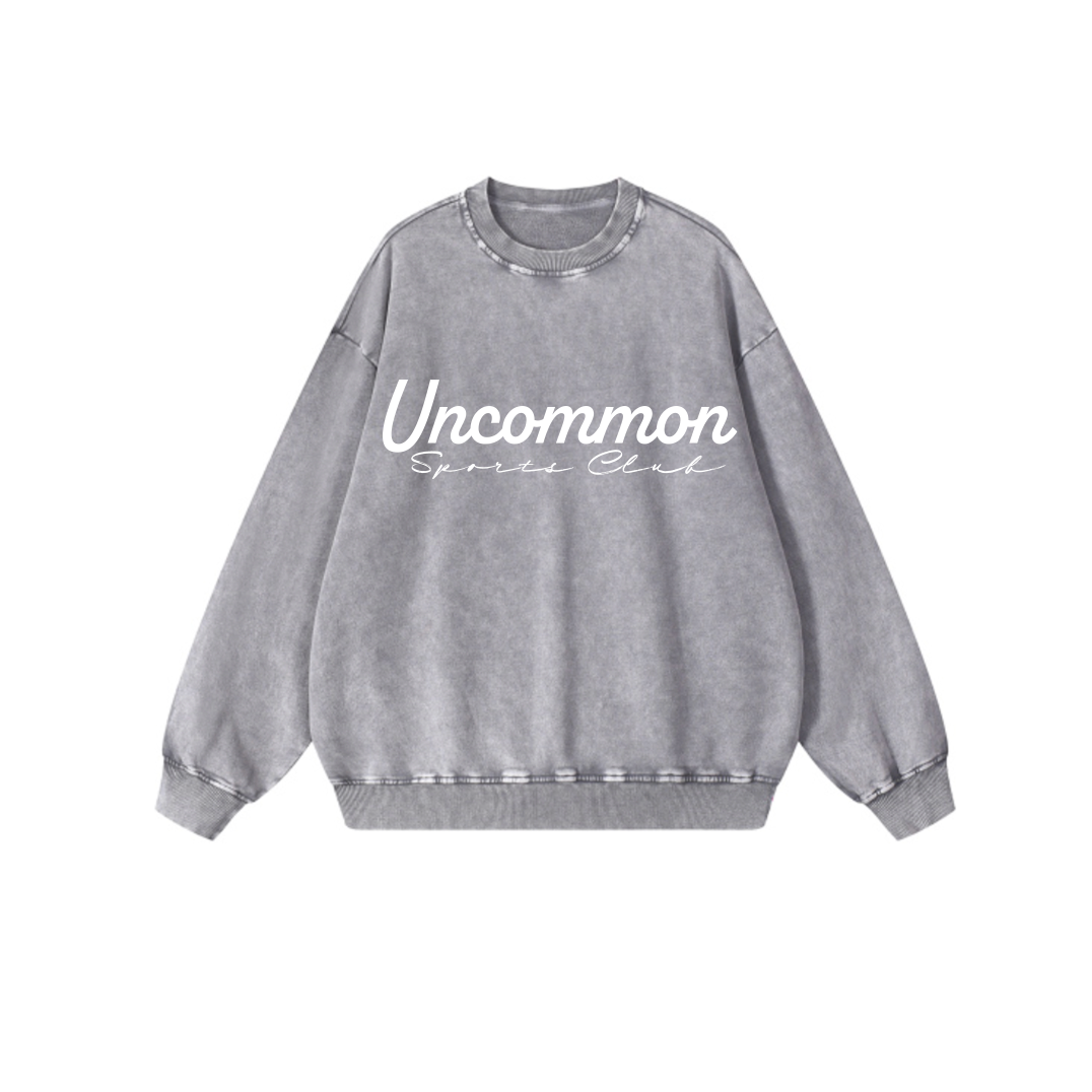 UNCOMMON SPORTS CLUB STONE WASH CREWNECK