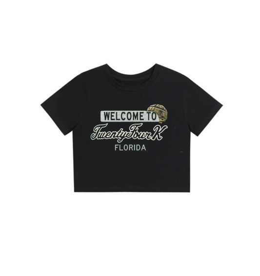 "Welcome To 24K" CROP TOP