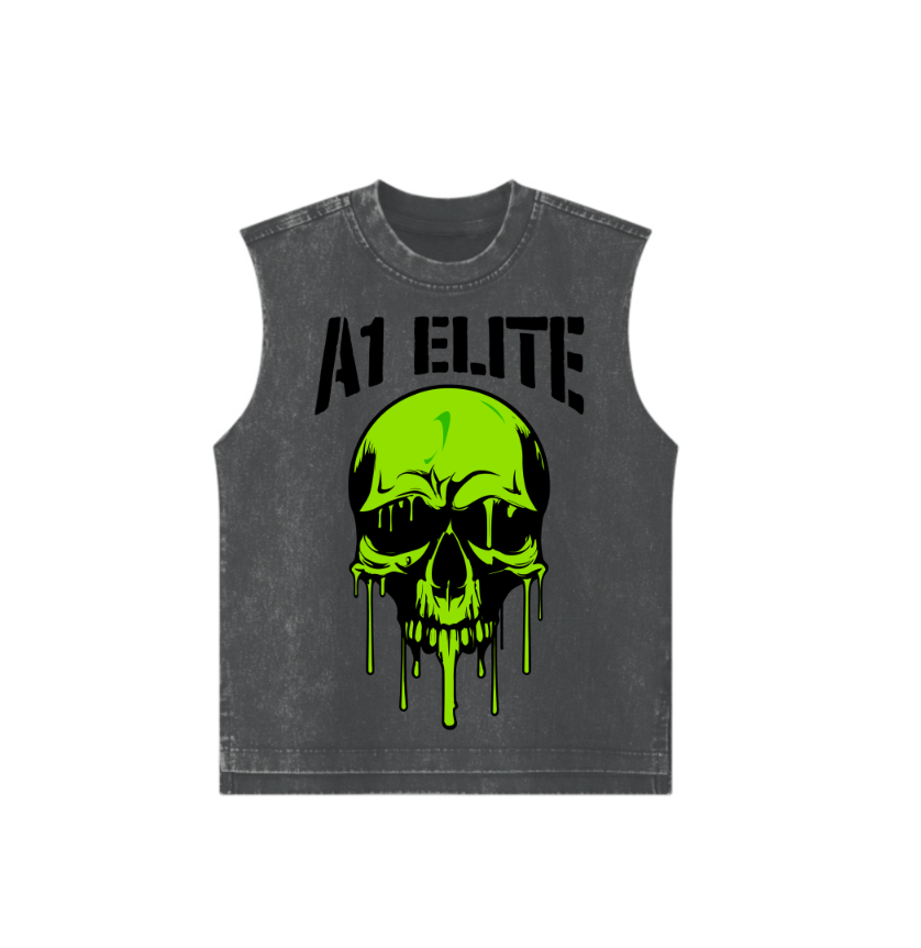 A1 ELITE ACID WASH YOUTH SLEEVELESS TEE