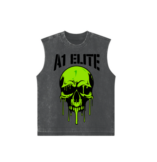 A1 ELITE ACID WASH YOUTH SLEEVELESS TEE