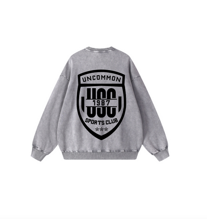 UNCOMMON SPORTS CLUB STONE WASH CREWNECK