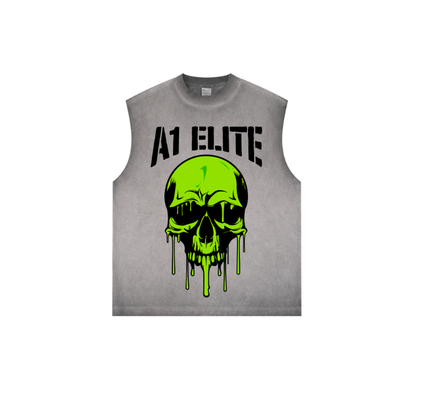 A1 ELITE ACID WASH MENS SLEEVELESS TEE