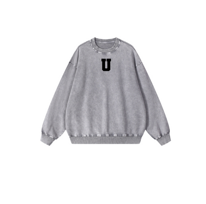 UNCOMMON SPORTS CLUB STONE WASH CREWNECK